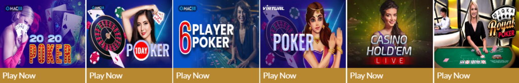  poker games on Winbuzz casino login